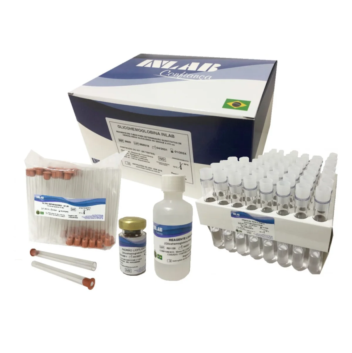 Teste de Glicohemoglobina c/ 50 Testes