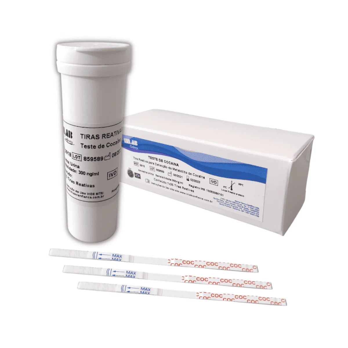 Kit Teste de Cocaina com 25 testes + Teste de Maconha com 35 testes - Imagem Alternativa