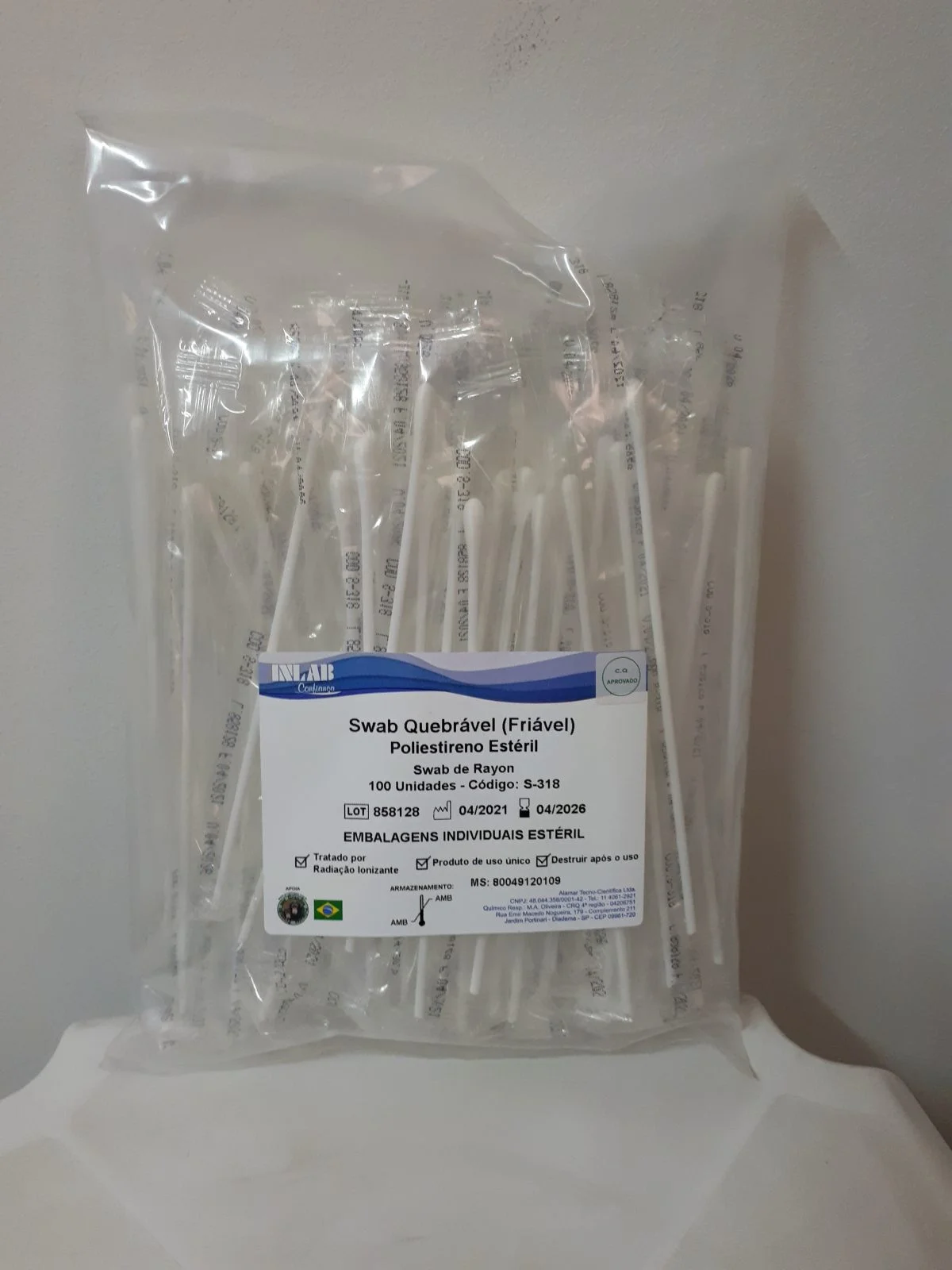 Swab Quebrável - Ref.: S-318 - Imagem Alternativa