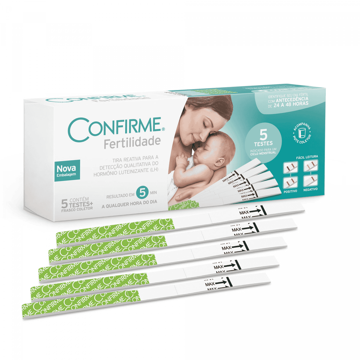 Teste de Fertilidade Feminina com 5 testes