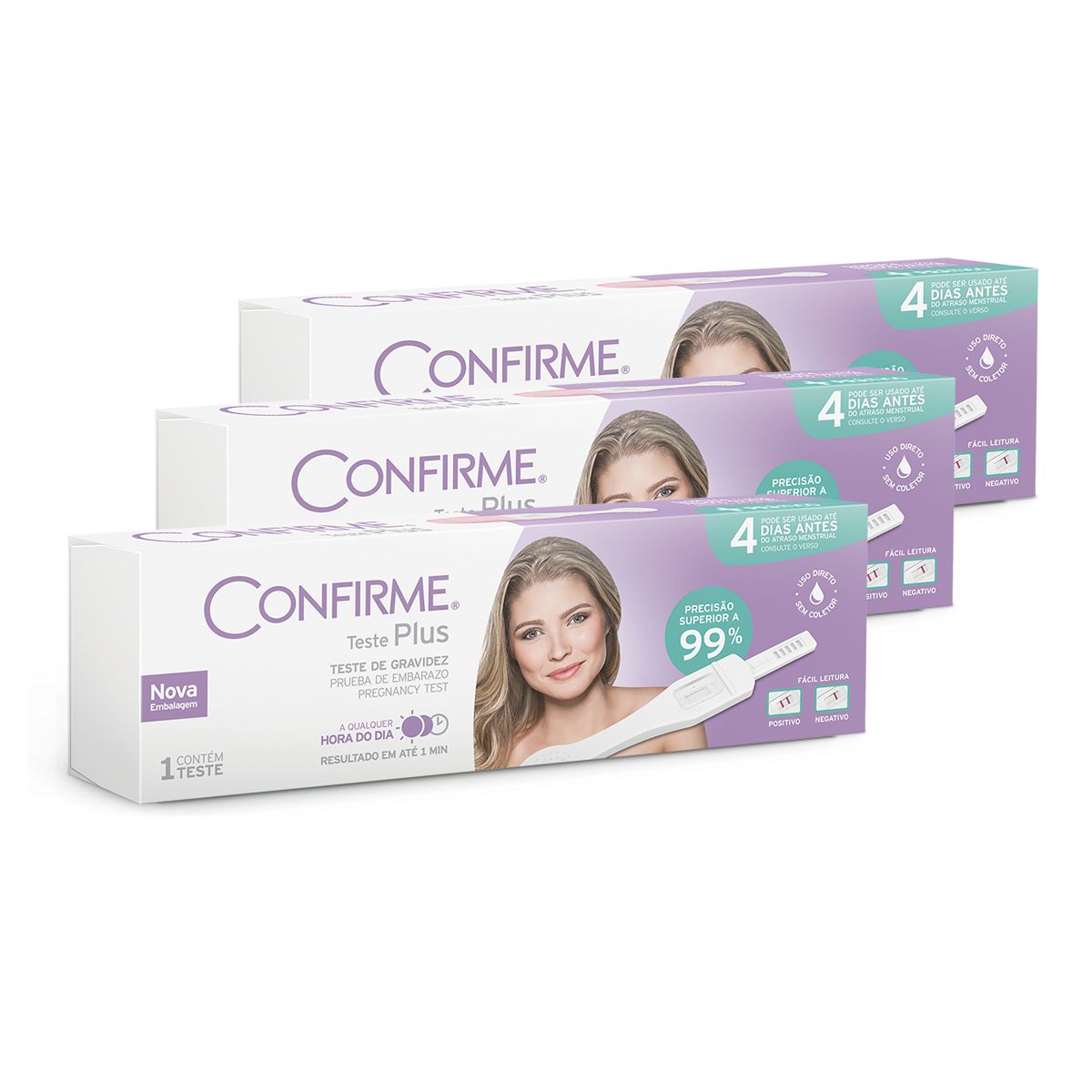 Kit com 3 Testes Confirme Teste Plus