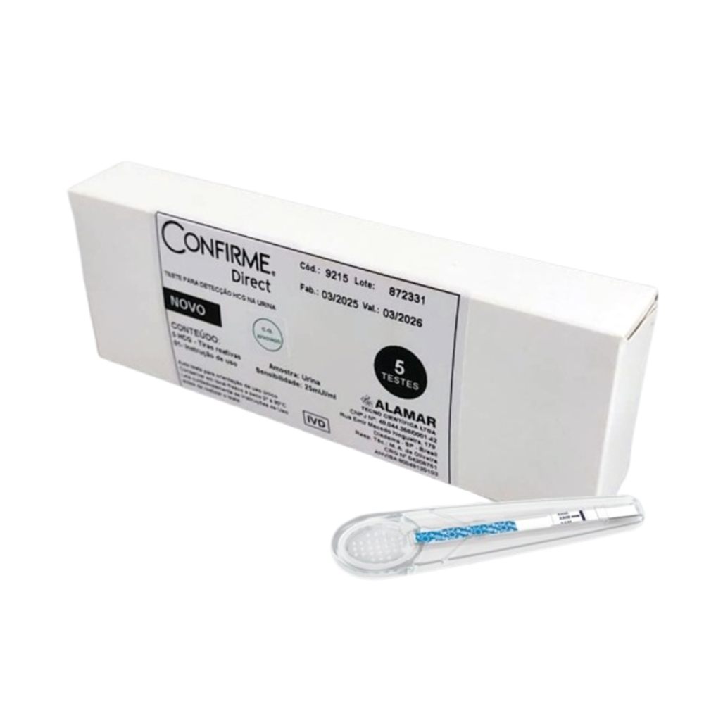 Confirme Direct com 5 testes - Teste de Gravidez